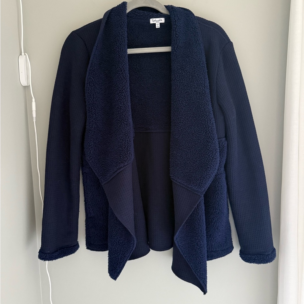 Splendid Navy Sherpa Cardigan